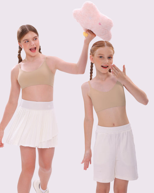 4/2 PACK Soft Fixed Padding Seamless Cami Sports Training Bra