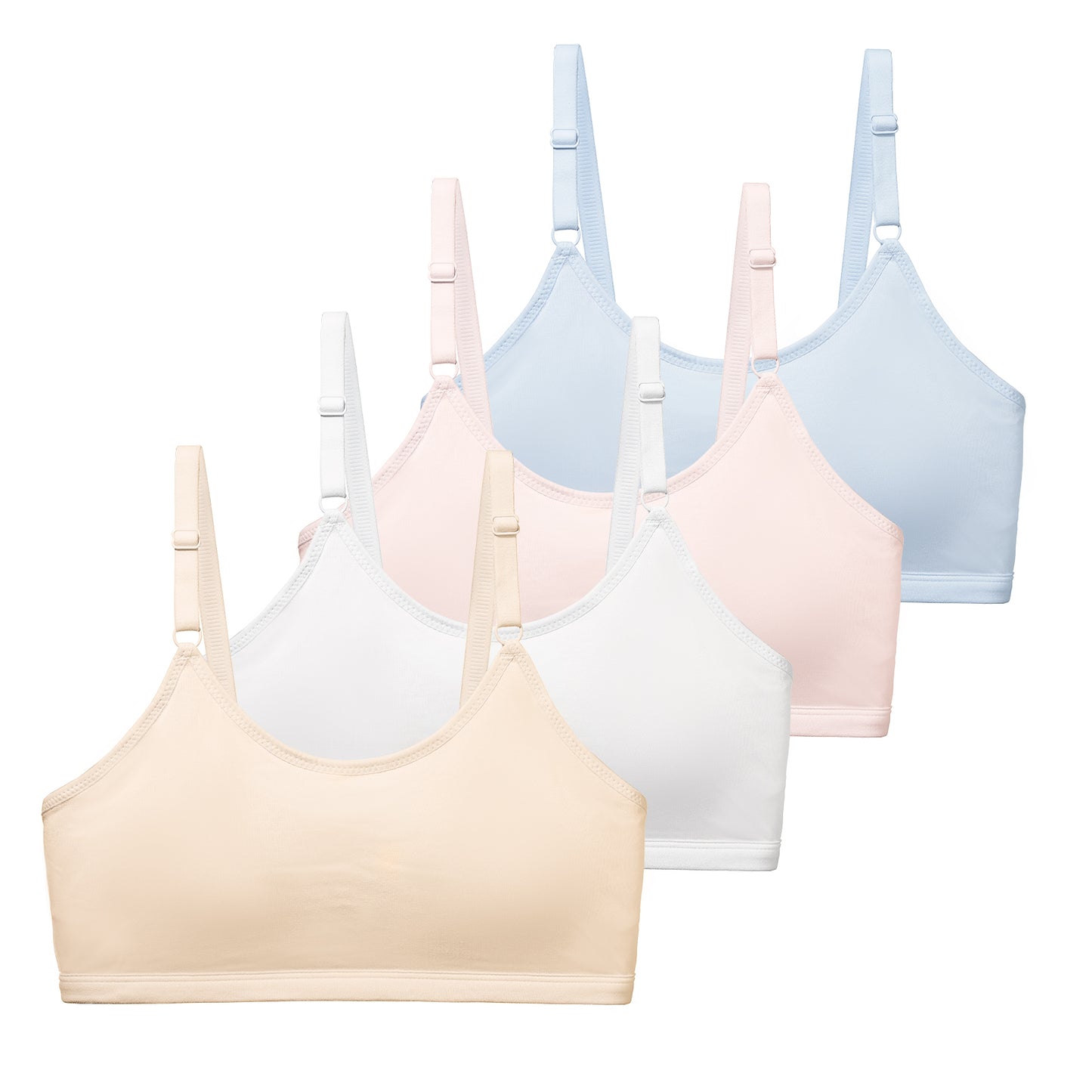 4 PACK Sport Cami Bra Fixed Pad