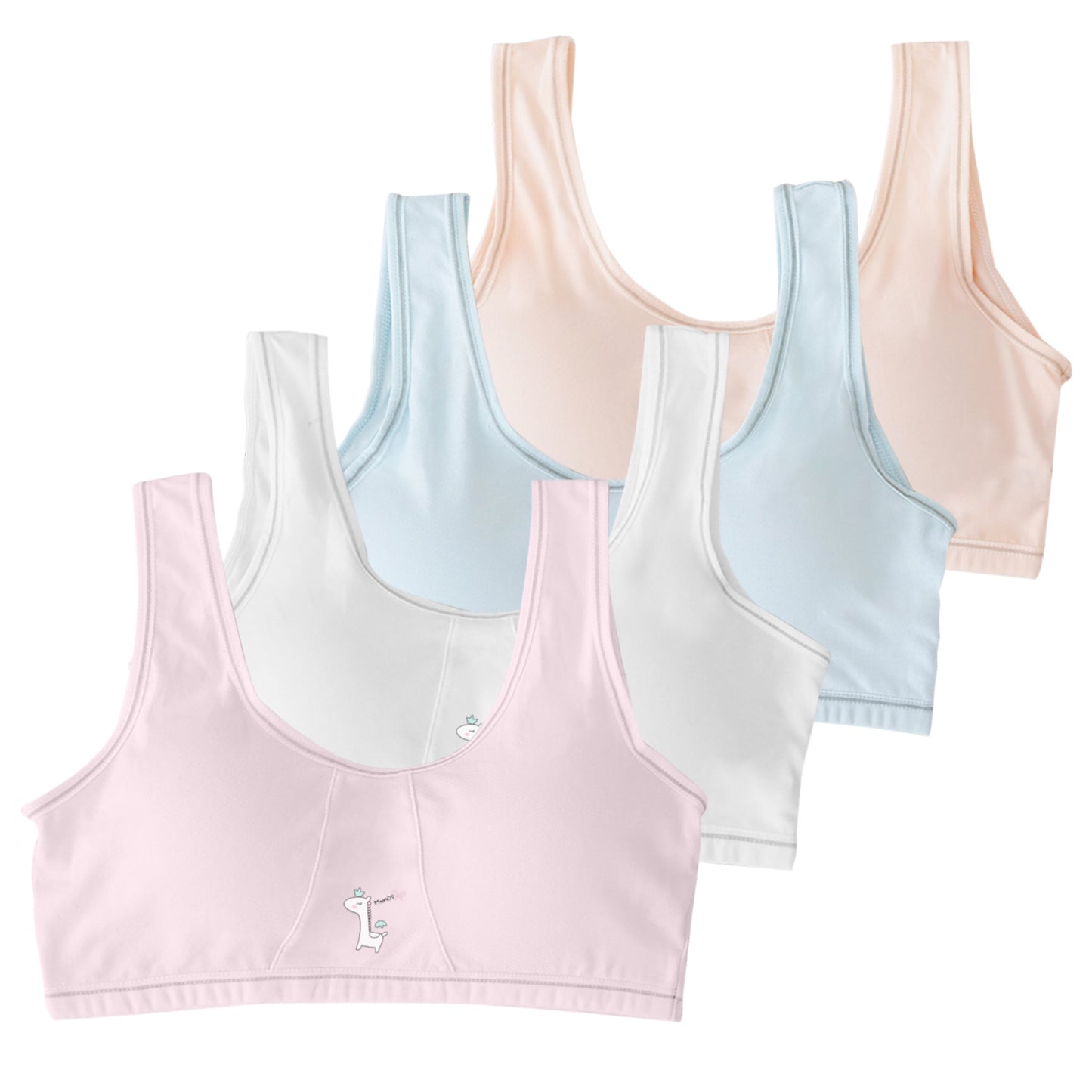 4 PACK Cotton Sport Tank Bralette