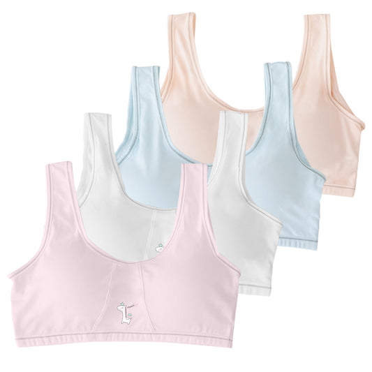 4 PACK Cotton Sport Tank Bralette