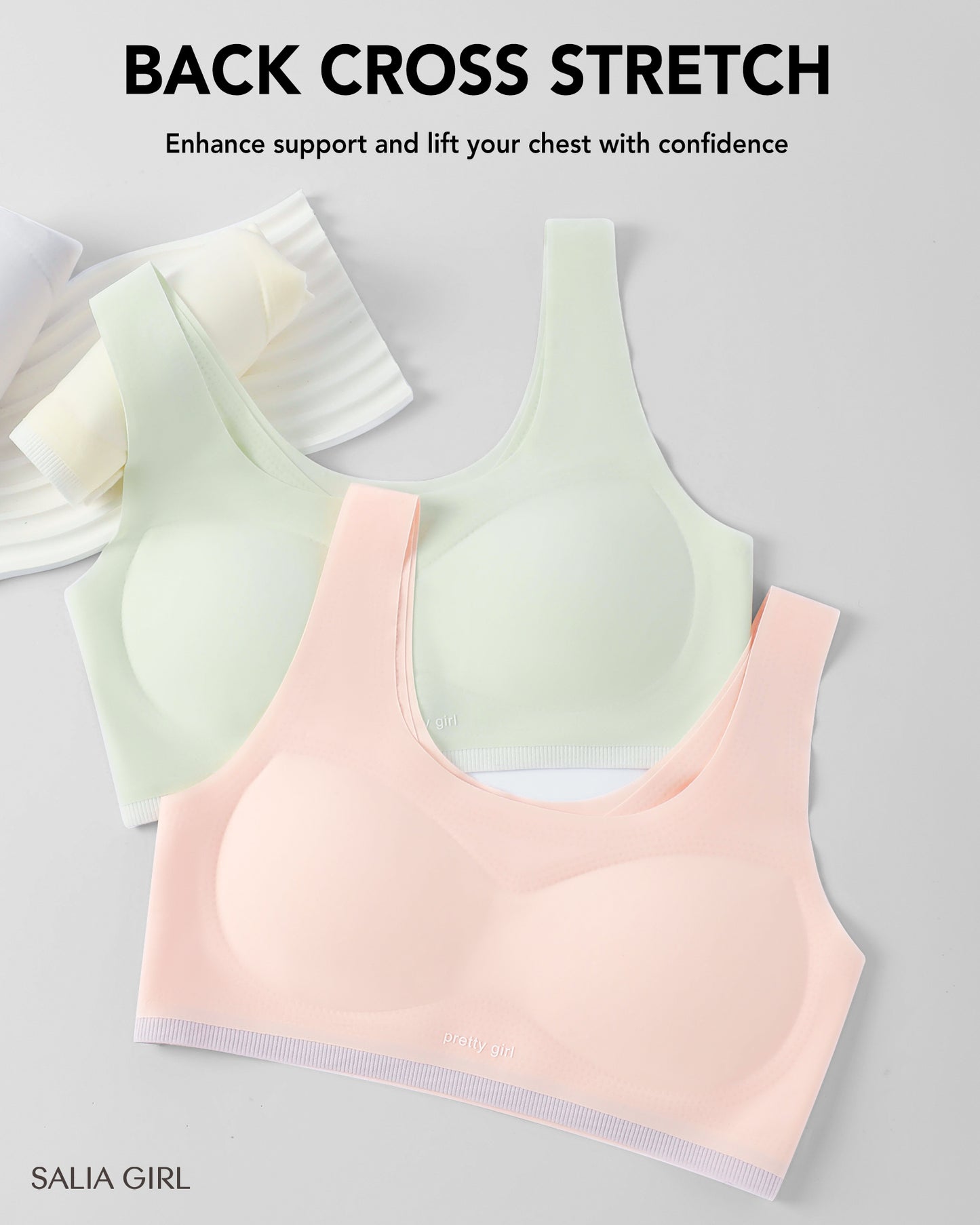 4 PACK Seamless Training Bra Lightweight Fixed Cups