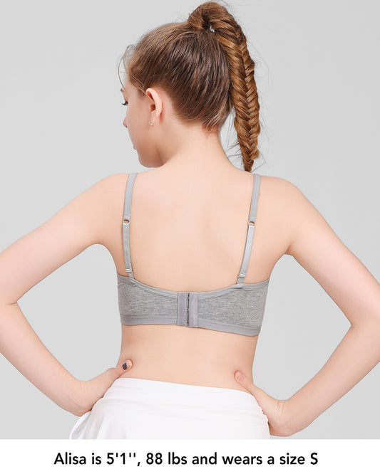 4 PACK Adjustable Strap Sport Crop Cami Bra