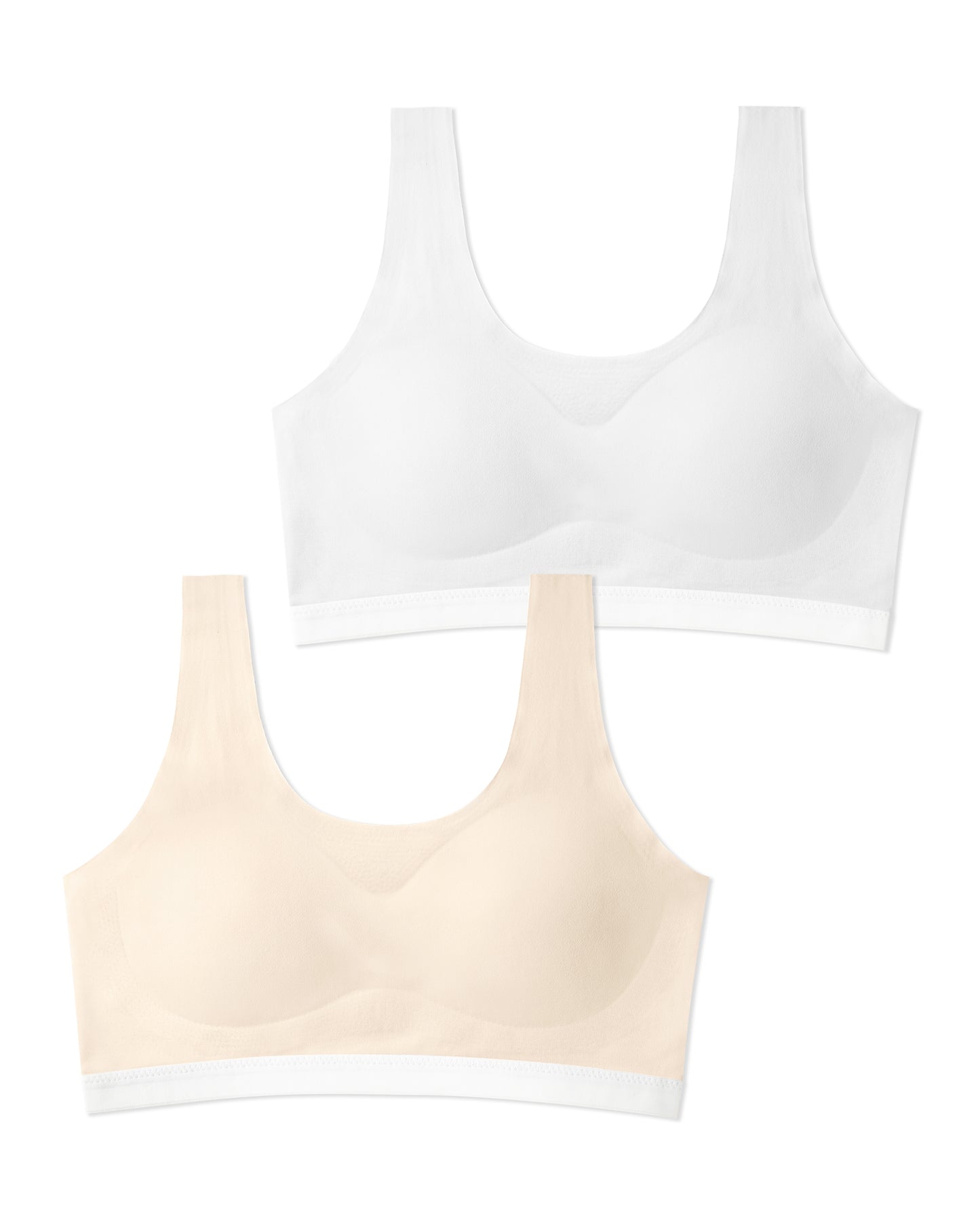 4/2 PACK Seamless Soft Teen Sports Bra