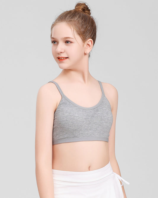 4 PACK Sport Crop Cami Bras with Adjustable Straps