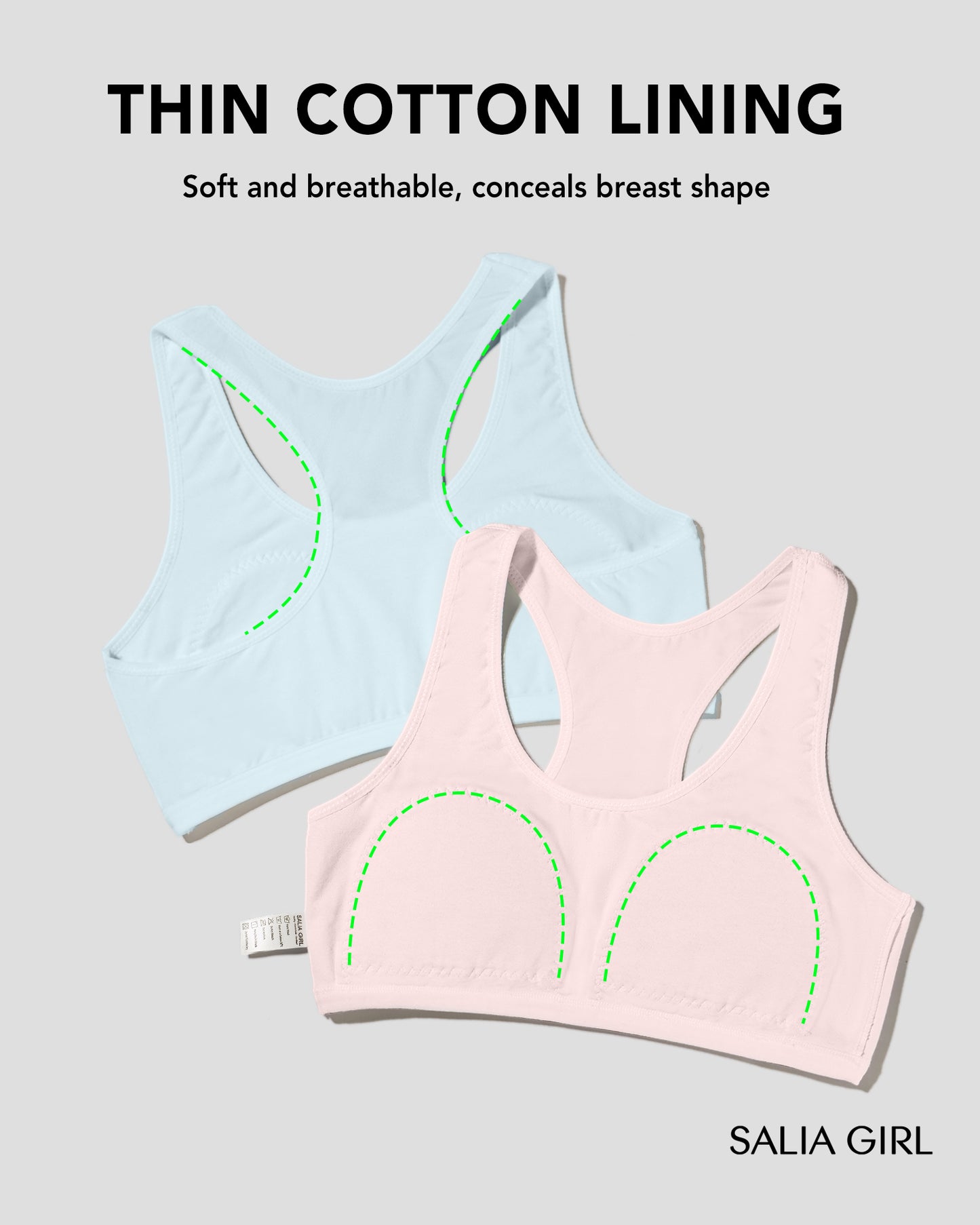 4 PACK Small Vest Wireless Racerback Sports Bra