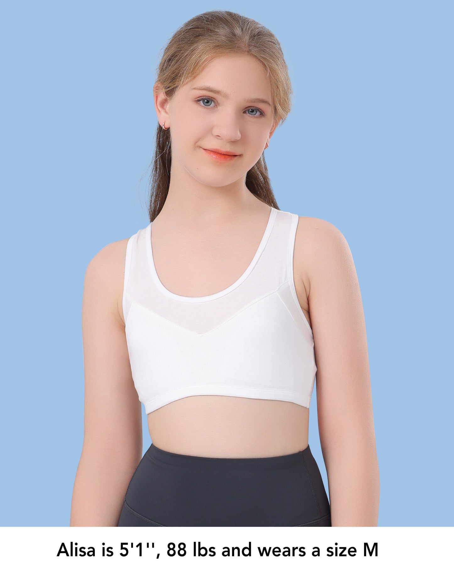 4 PACK Small Vest Wireless Racerback Sports Bra