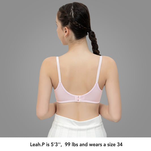 4 PACK Soft Padded Cotton Wireless Training Bra