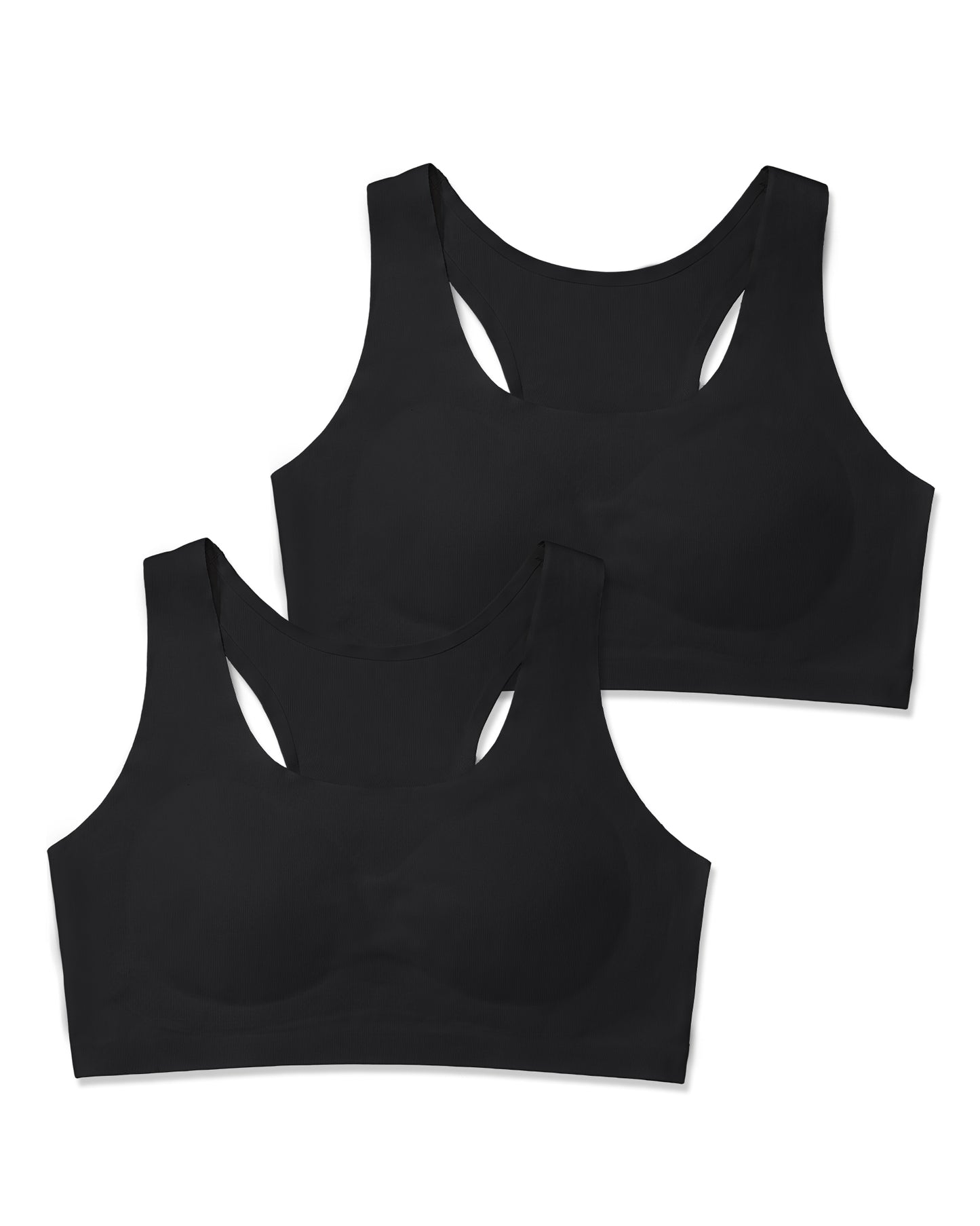4/2 PACK Racerback Seamless Design with Removable Soft Padding Bras