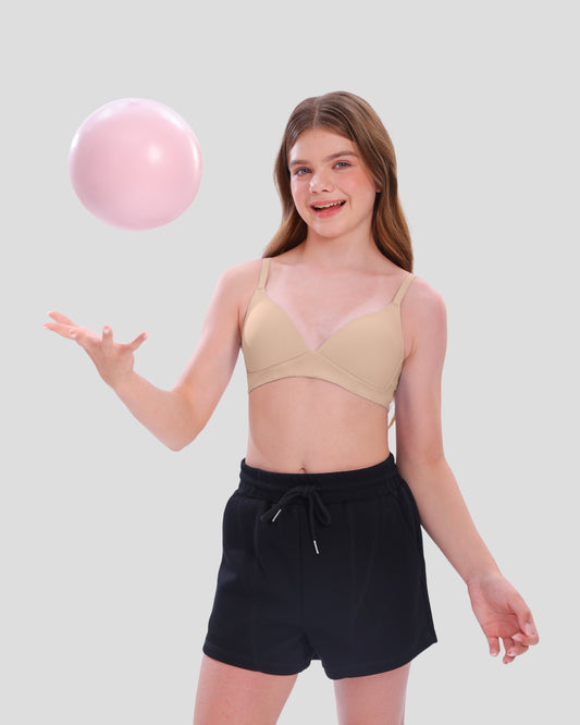3 PACK Wireless Soft Lightly Padded Teen Bra