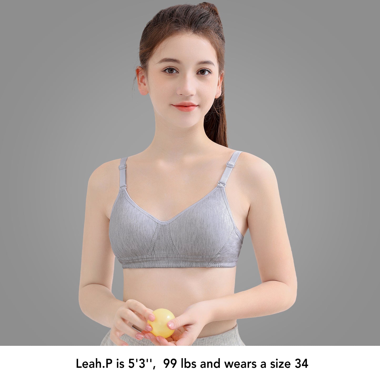 4 PACK Soft Padded Cotton Wireless Training Bra
