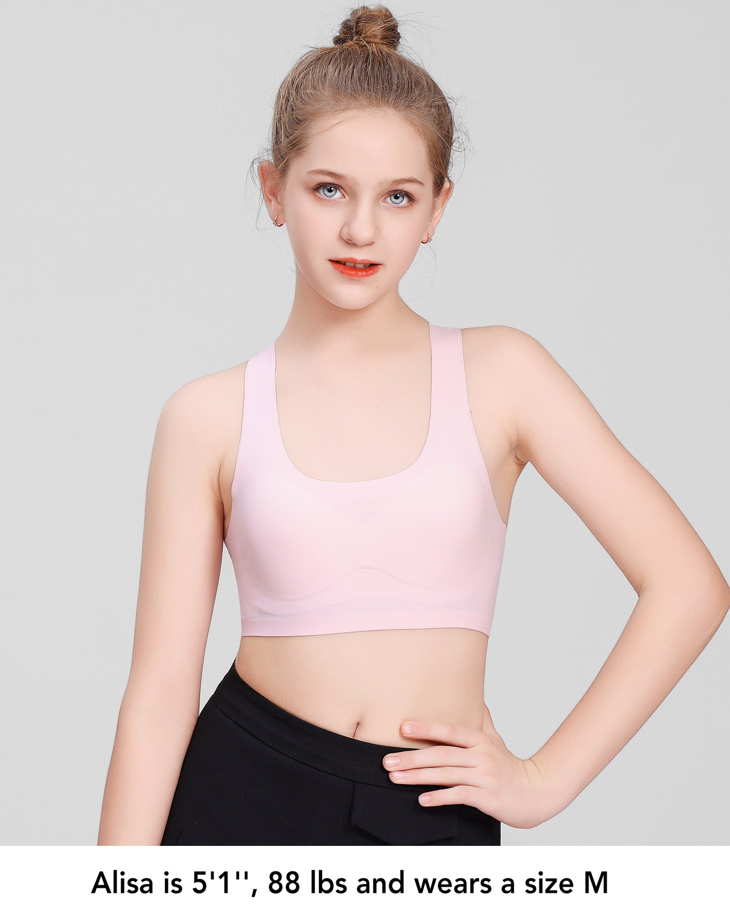 4/2 PACK Racerback Seamless Design with Removable Soft Padding Bras