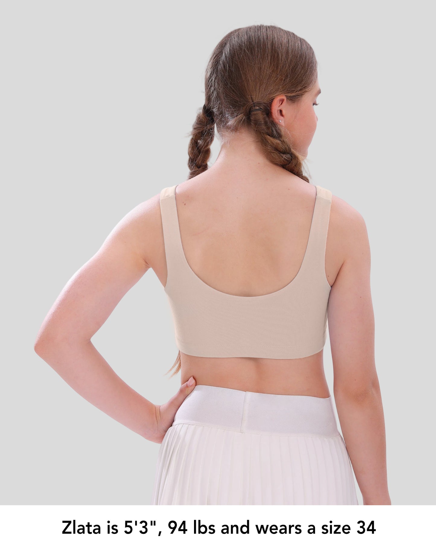 4/2 PACK Soft Cotton Shaping Training Bra Scoopneck Elastic