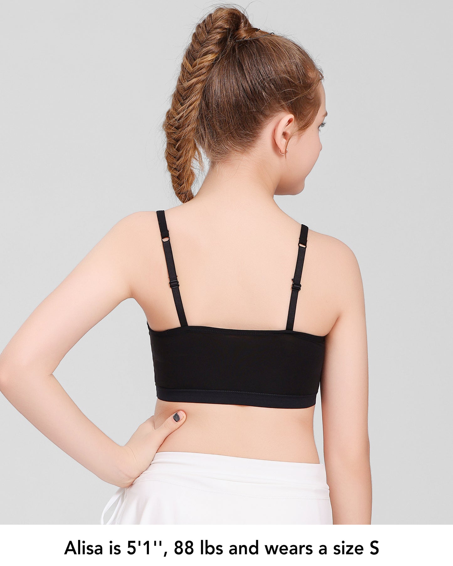 4 PACK Sport Crop Cami Bras with Adjustable Straps