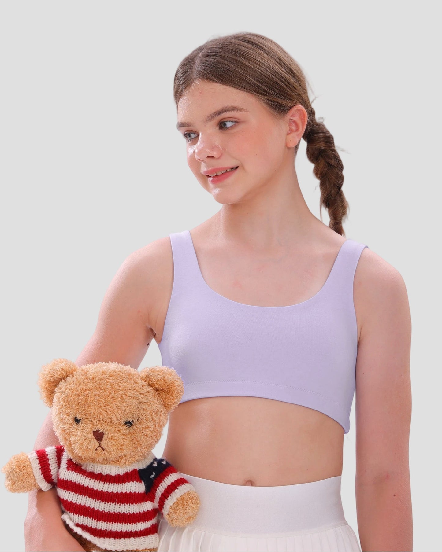 4/2 PACK Soft Cotton Shaping Training Bra Scoopneck Elastic