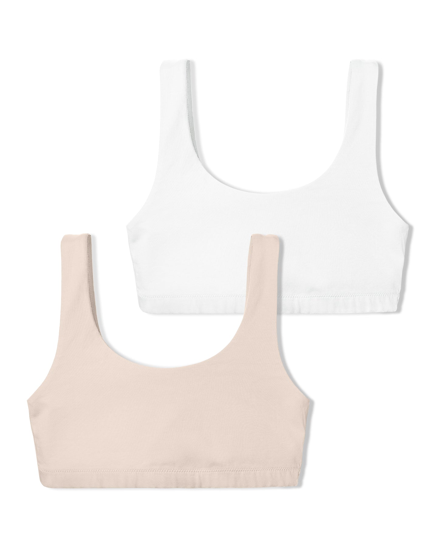 4/2 PACK Soft Cotton Shaping Training Bra Scoopneck Elastic