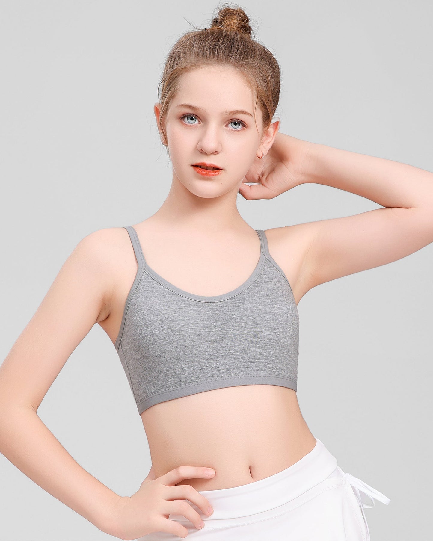 4 PACK Adjustable Strap Sport Crop Cami Bra