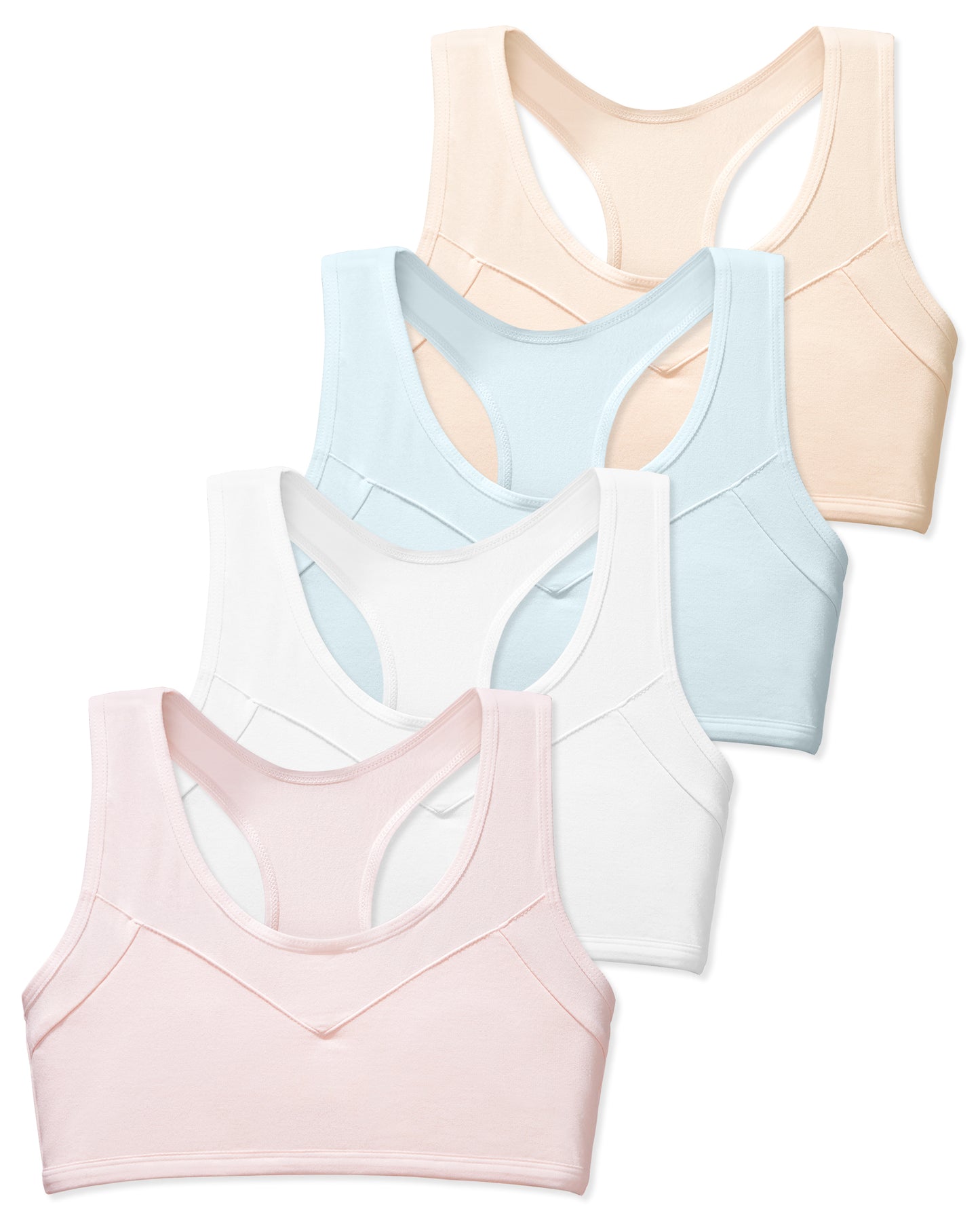 4 PACK Small Vest Wireless Racerback Sports Bra
