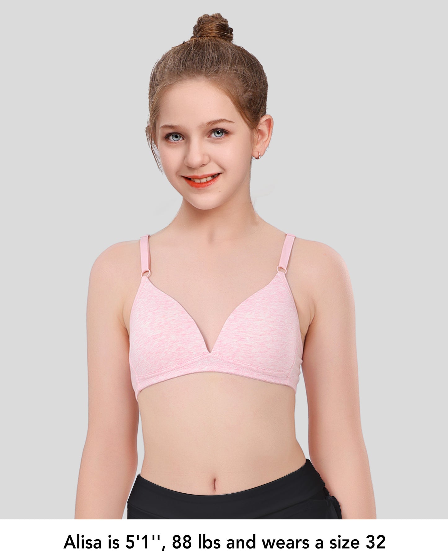 4 PACK Soft Padded Cotton Wireless Training Bra