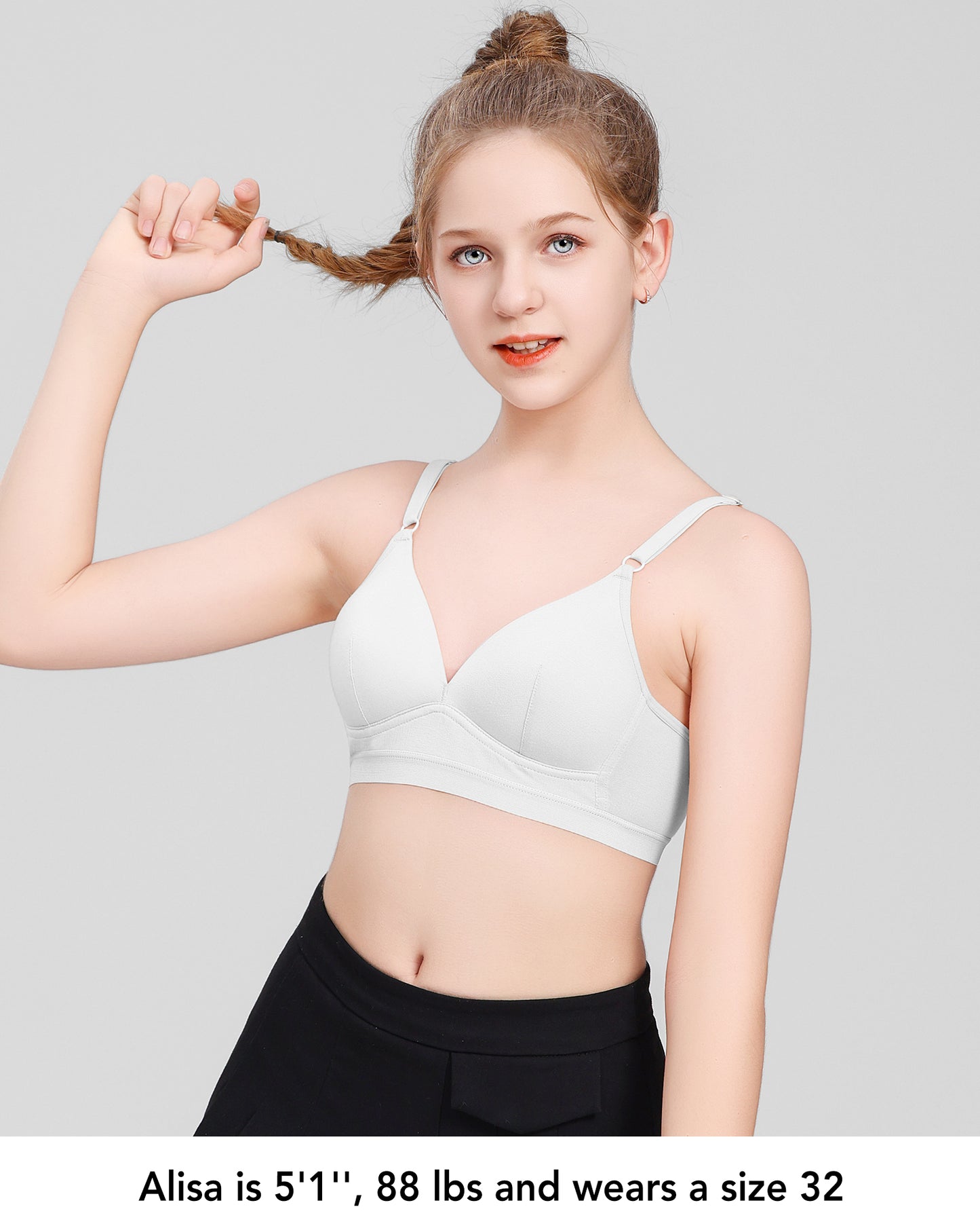 4 PACK Soft Padded Cotton Wireless Training Bra